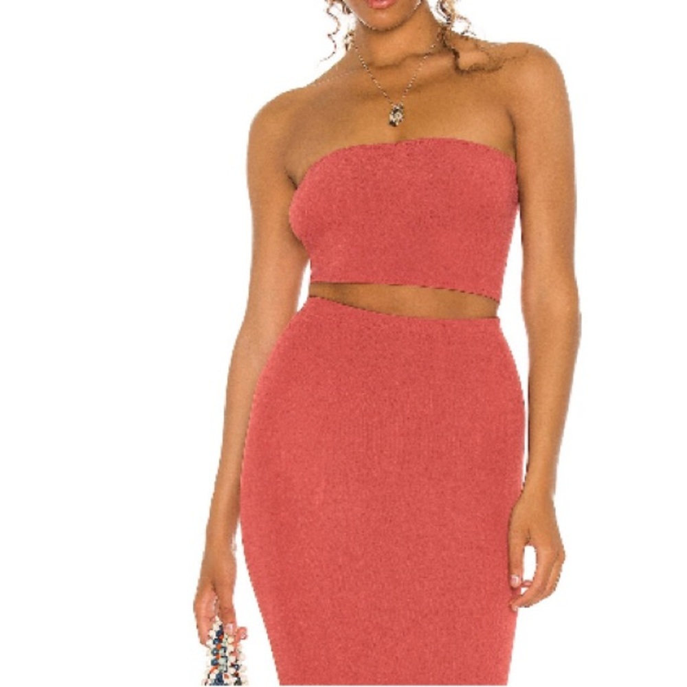 REVOLVE Strapless Dress in Terracotta